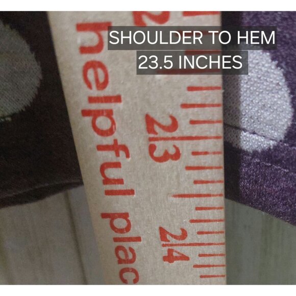 NWT Voy Purple Polka Dot Ruffle Sleeve Top W/ Back Neck Tie Size SMALL - Picture 7 of 8